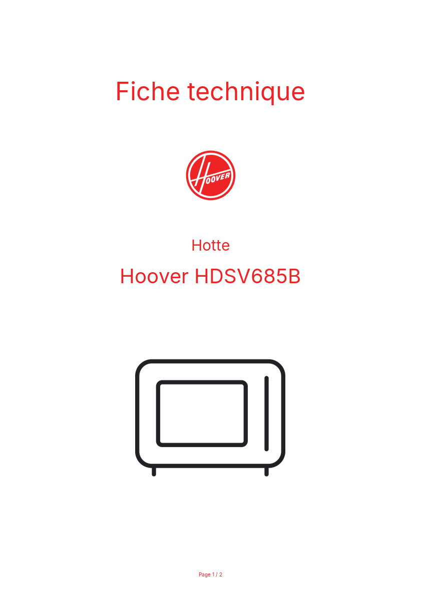 Image de la première page du manuel de l'appareil HDSV685B