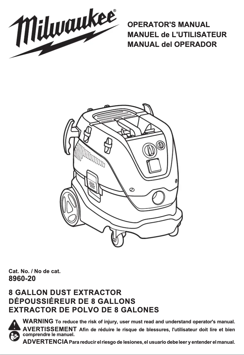 Image de la première page du manuel de l'appareil 8960-20