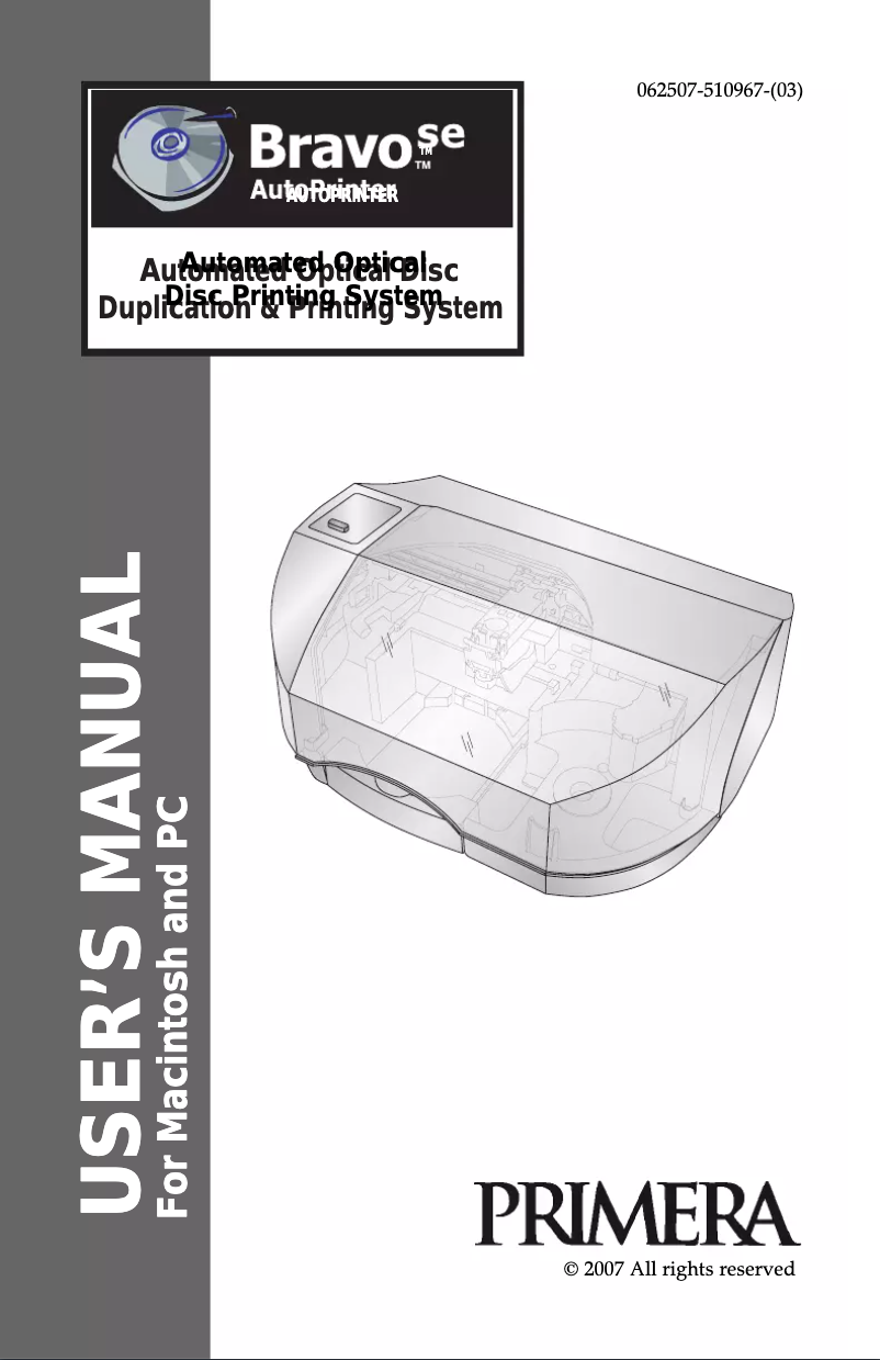 Imagen de la primera página del manual del dispositivo Bravo SE