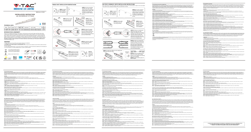 Page 1 de la notice Manuel utilisateur V-TAC VT-150070