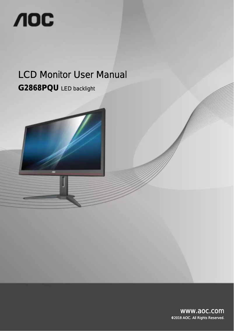 Image de la première page du manuel de l'appareil G2868PQU