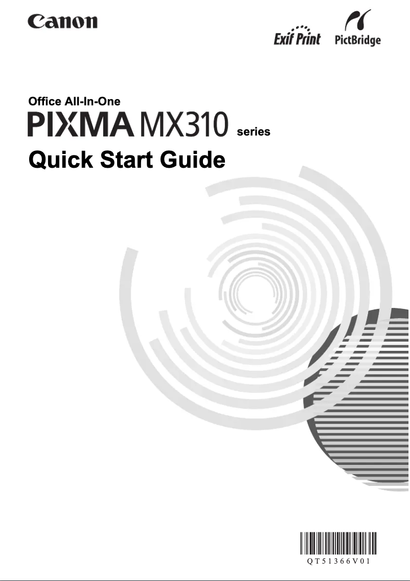 Page n°1 - Guide de démarrage rapide Canon Pixma MX310