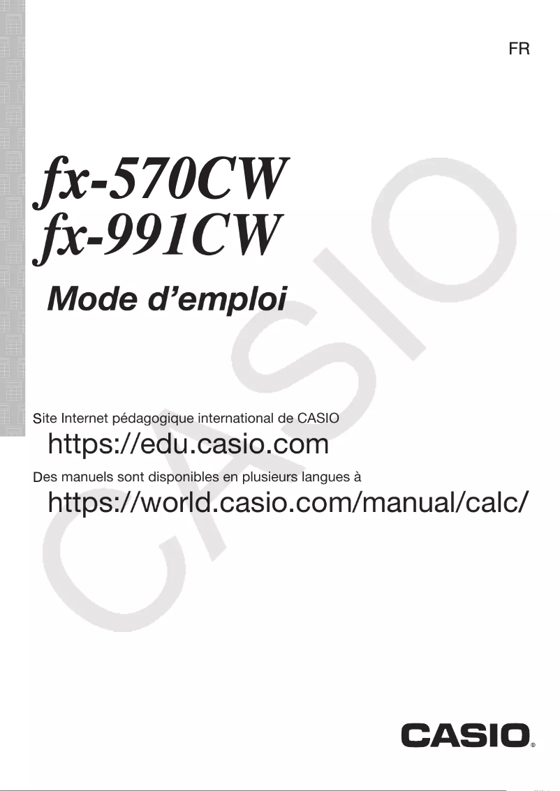 Page 1 de la notice Manuel utilisateur Casio fx-570CW