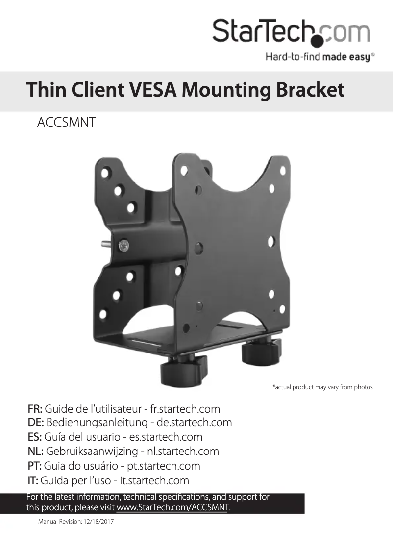 Image de la première page du manuel de l'appareil ACCSMNT