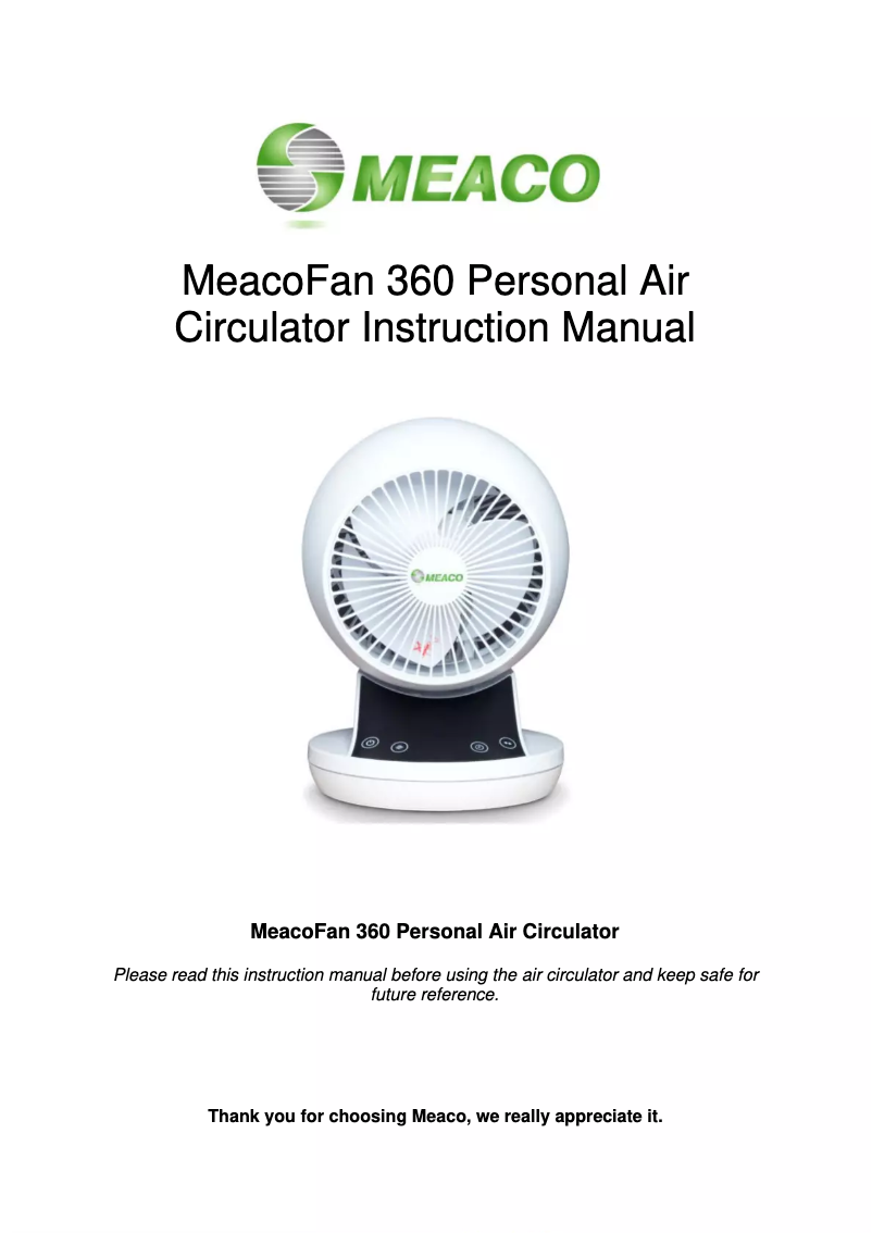 Image de la première page du manuel de l'appareil 360