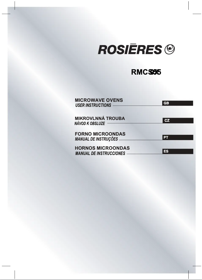 Page 1 de la notice Manuel utilisateur Rosieres RMCS 550X