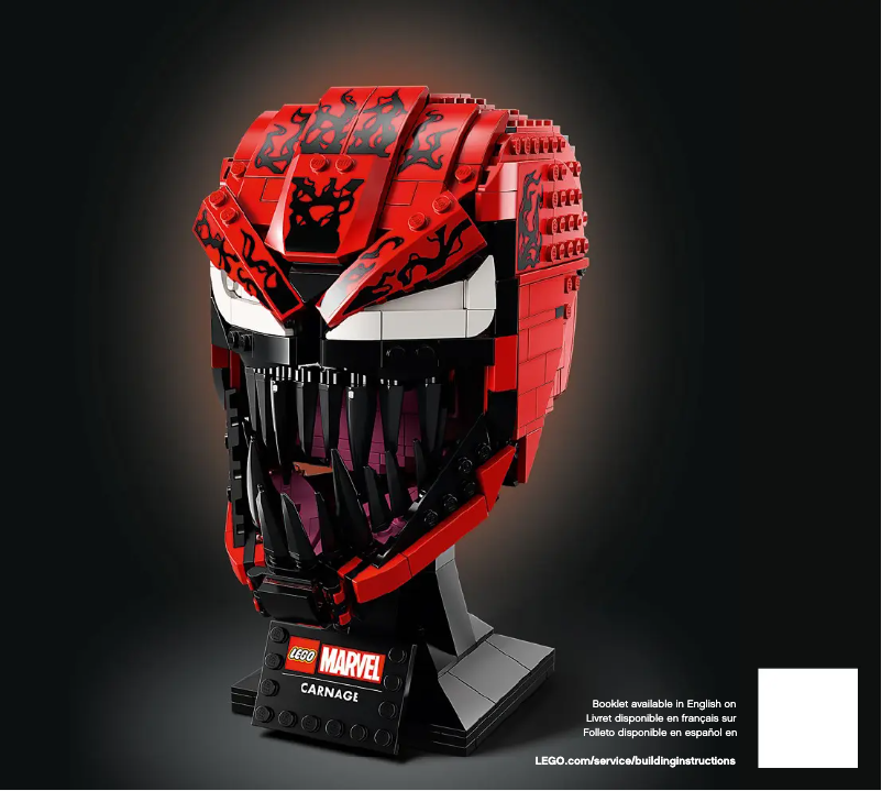 Page 1 de la notice Manuel utilisateur Lego Marvel Carnage 76199