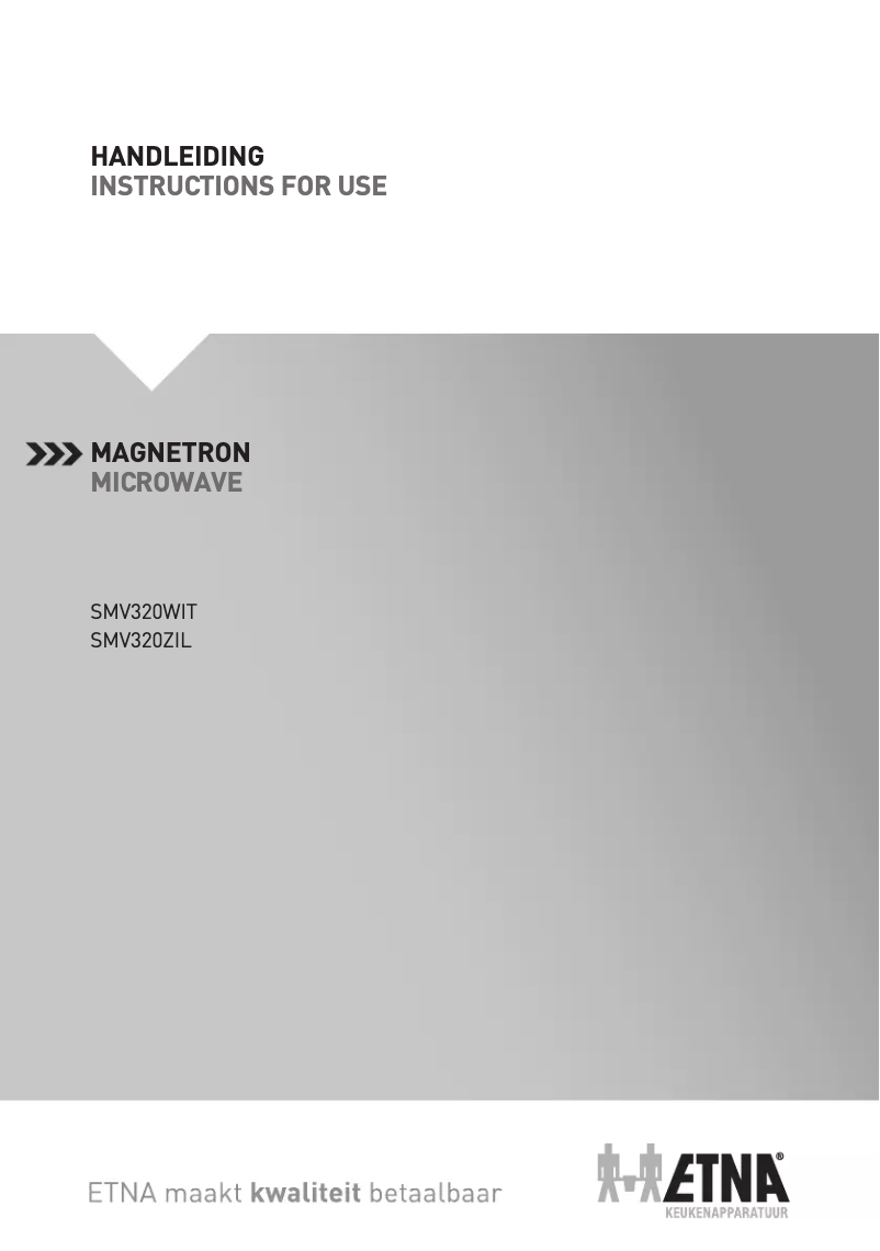 Image de la première page du manuel de l'appareil SMV320ZIL