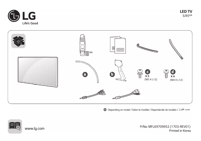 Image de la première page du manuel de l'appareil 65SJ950V