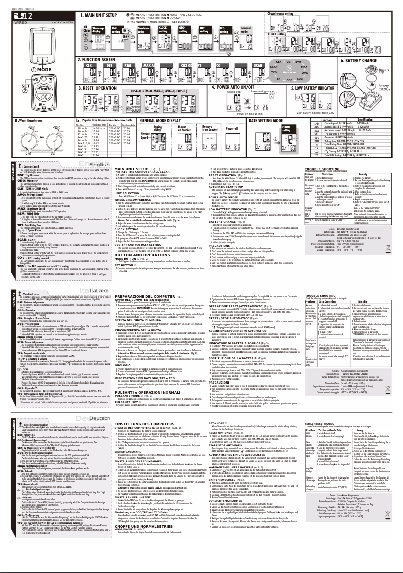 Page 1 de la notice Manuel utilisateur Echowell U12