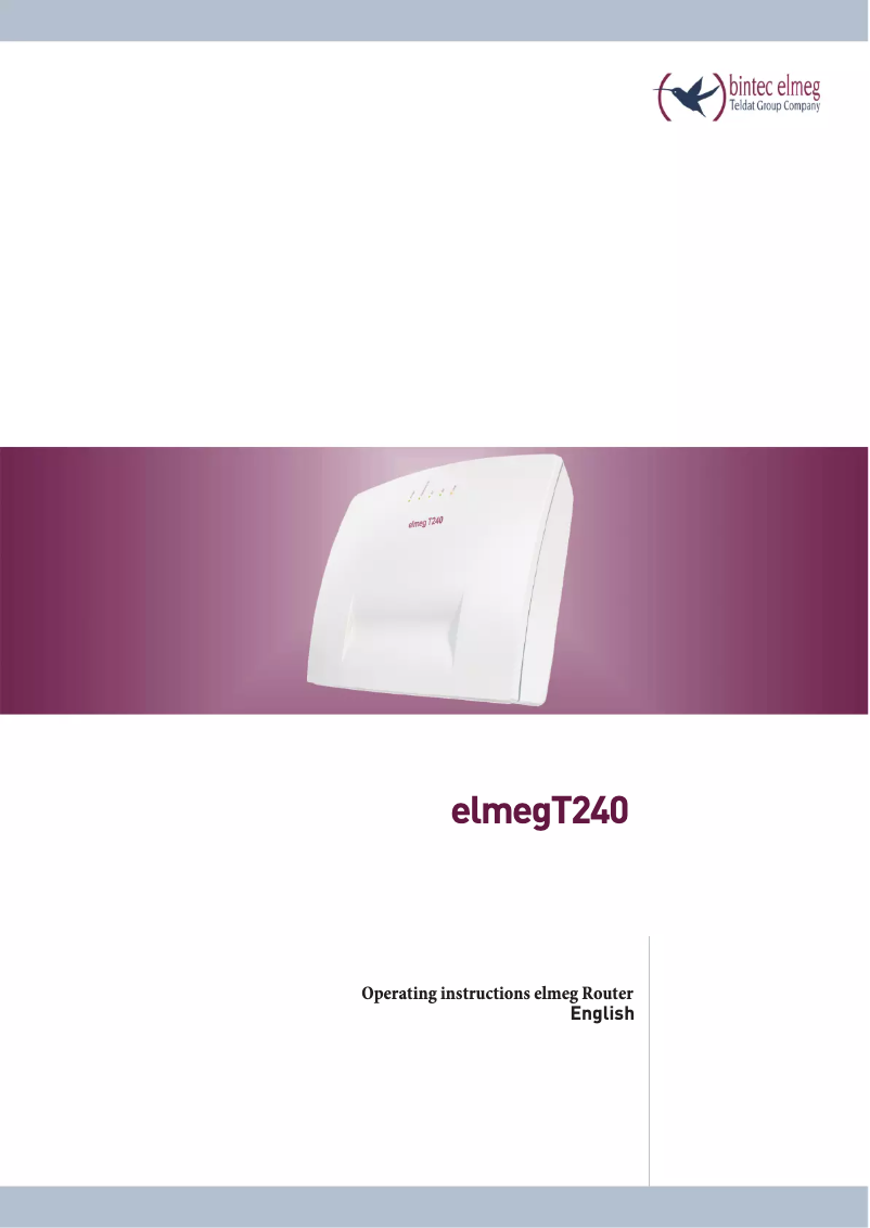Image de la première page du manuel de l'appareil Elmeg T240