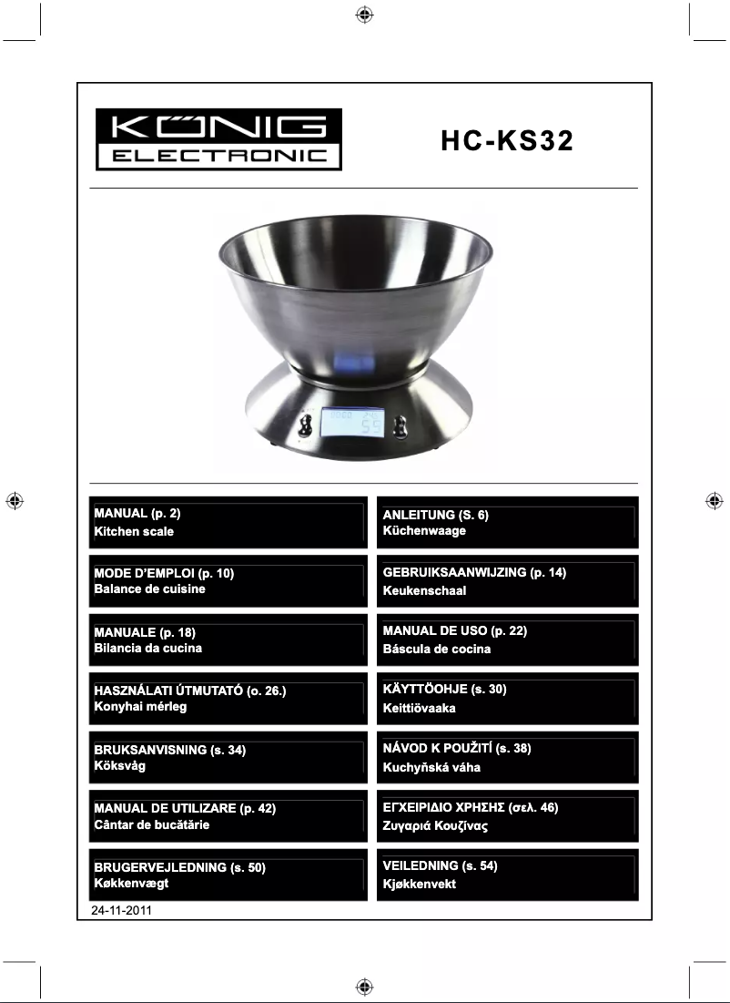 Page 1 de la notice Manuel utilisateur Konig HC-KS32