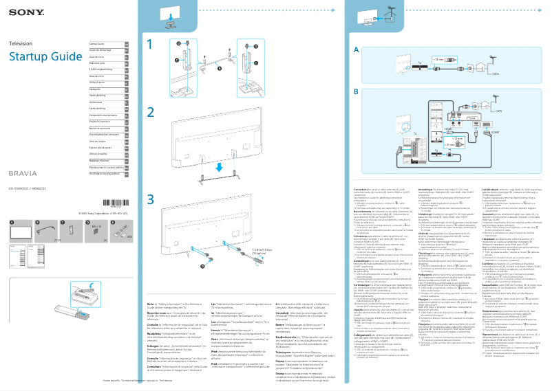 Image de la première page du manuel de l'appareil Bravia KD-49X8005C