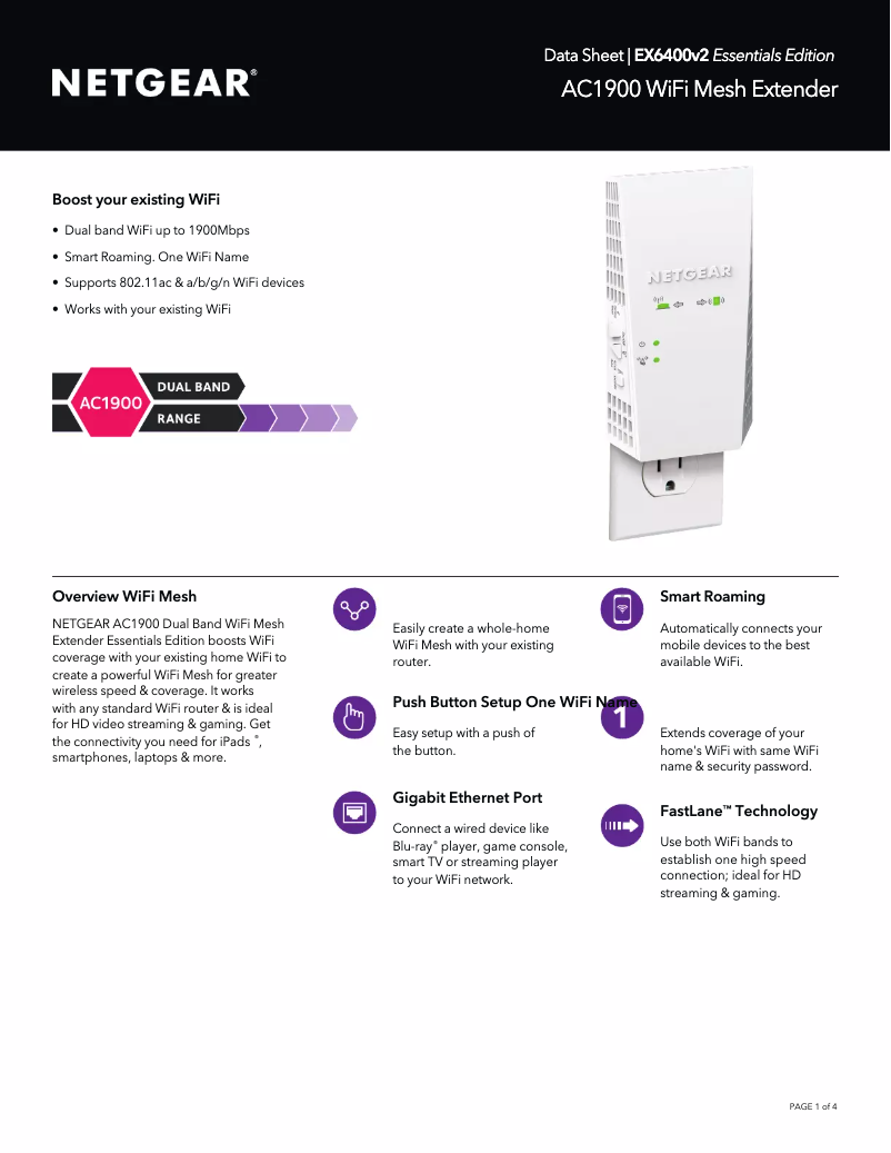 Image de la première page du manuel de l'appareil EX6400v2