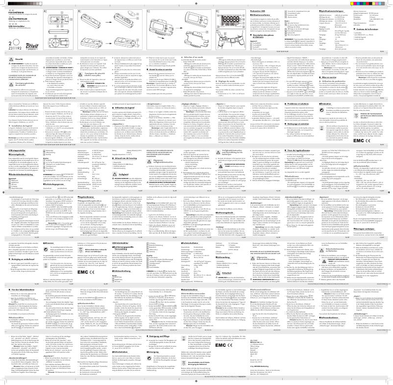 Page n°1 - Manuel utilisateur Crivit Z31192
