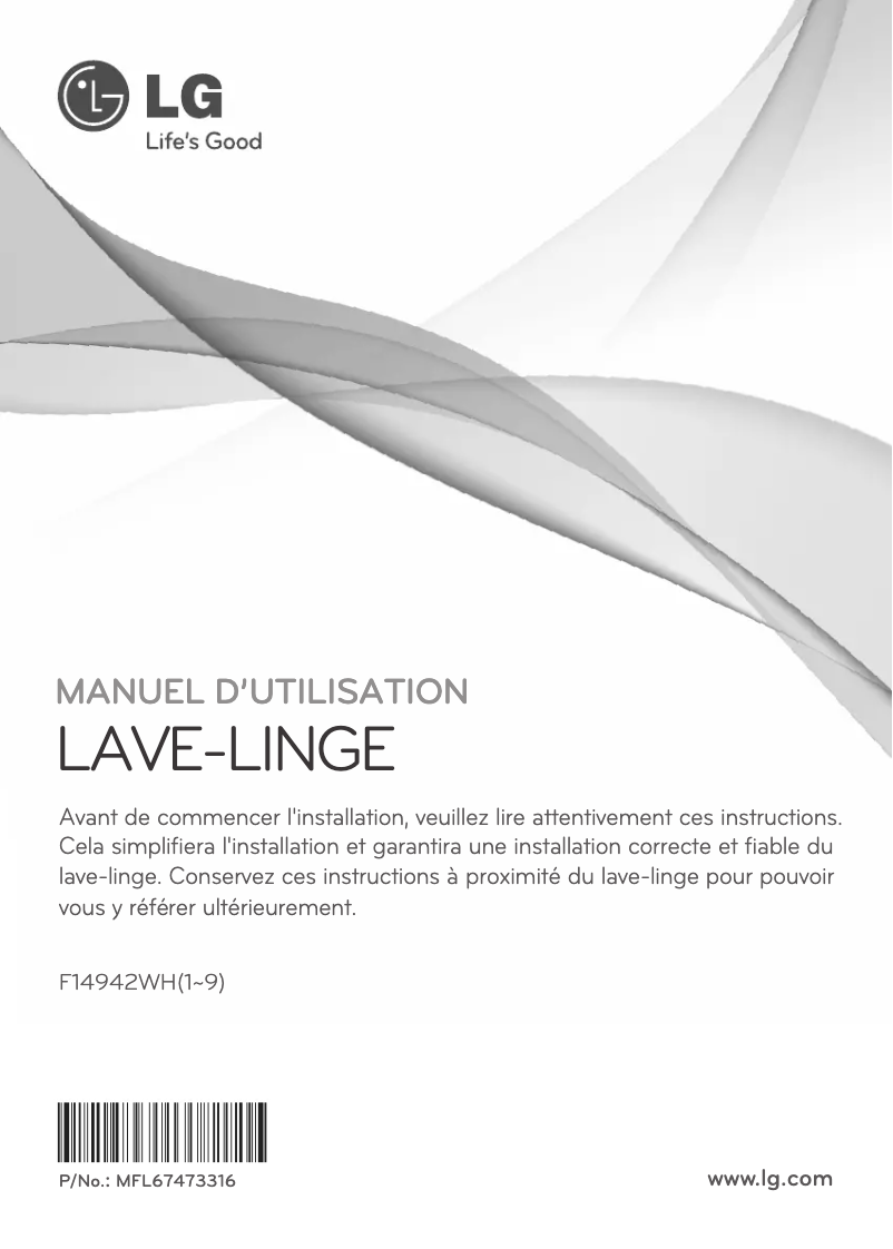 Page n°1 - Manuel utilisateur LG F14942WH