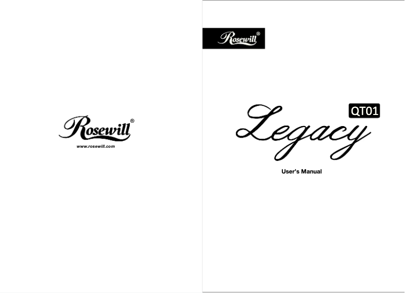 Page n°1 - Manuel utilisateur Rosewill Legacy QT01
