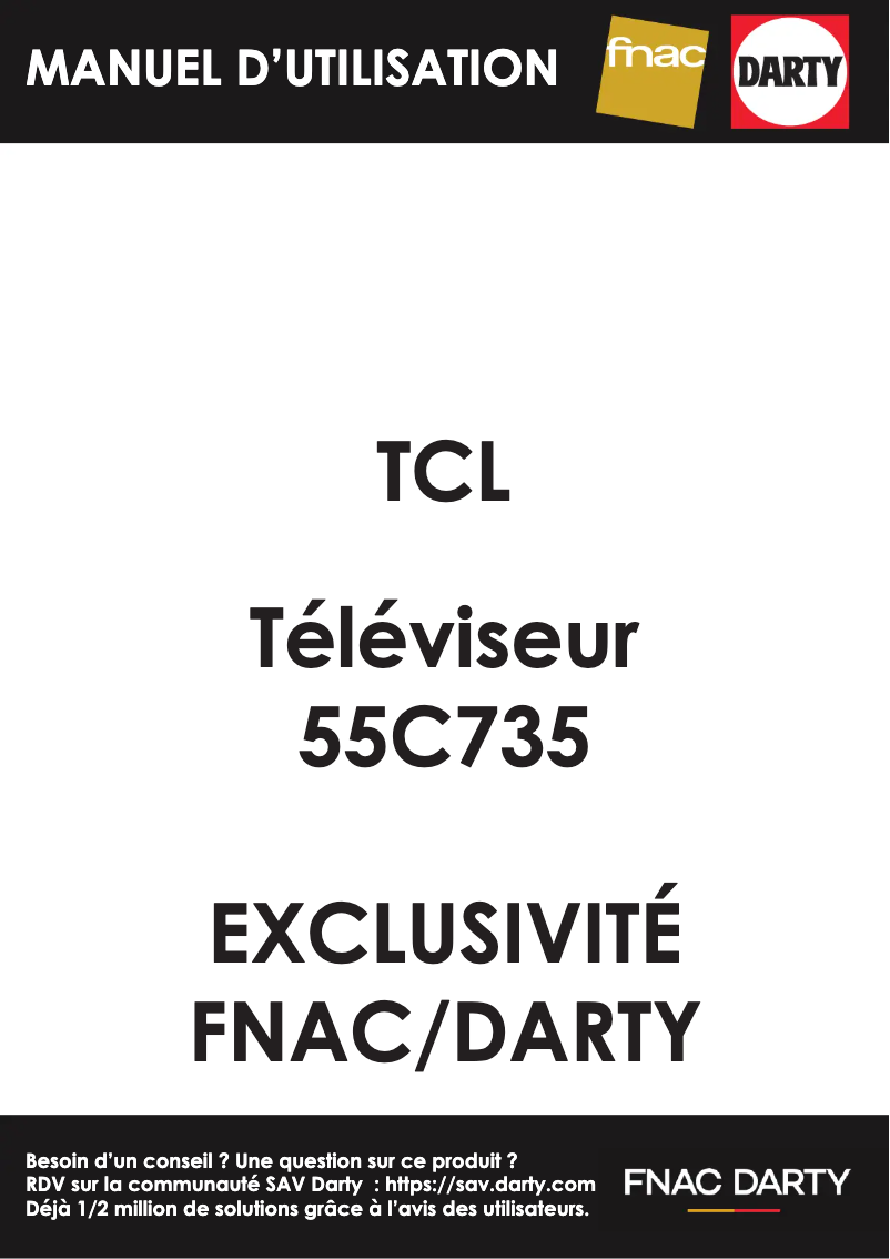 First page image of the manual for 55C735