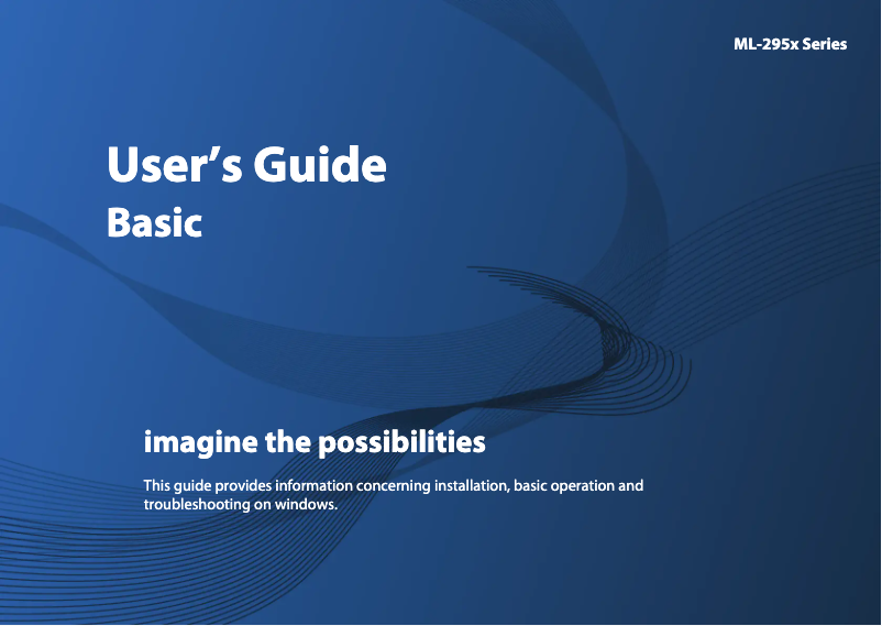 Page 1 de la notice Manuel utilisateur Samsung ML-2950DR