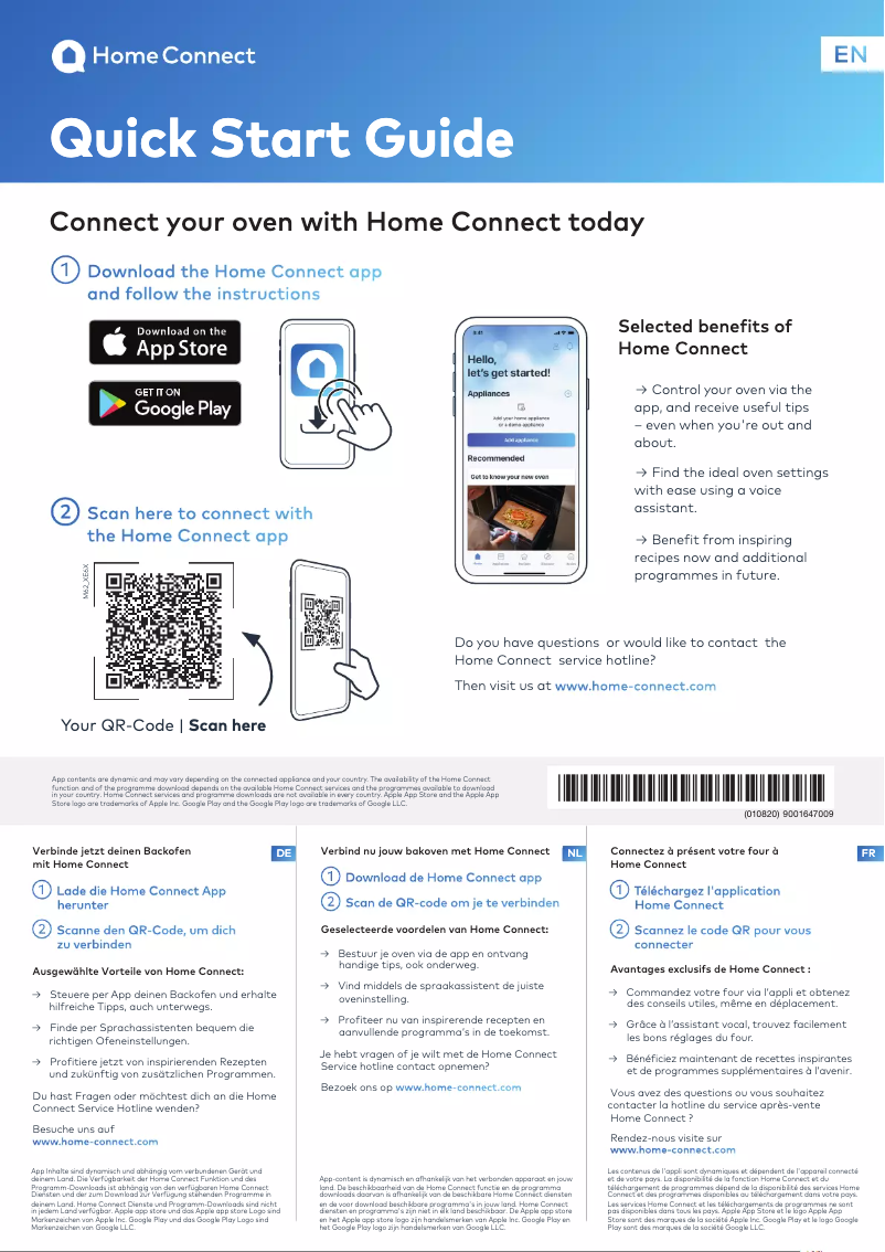 Page 1 de la notice Manuel utilisateur Siemens HR736G1B1