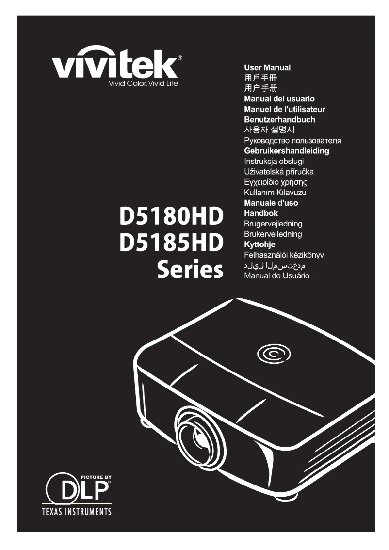 Page n°1 - Manuel utilisateur Vivitek D5180
