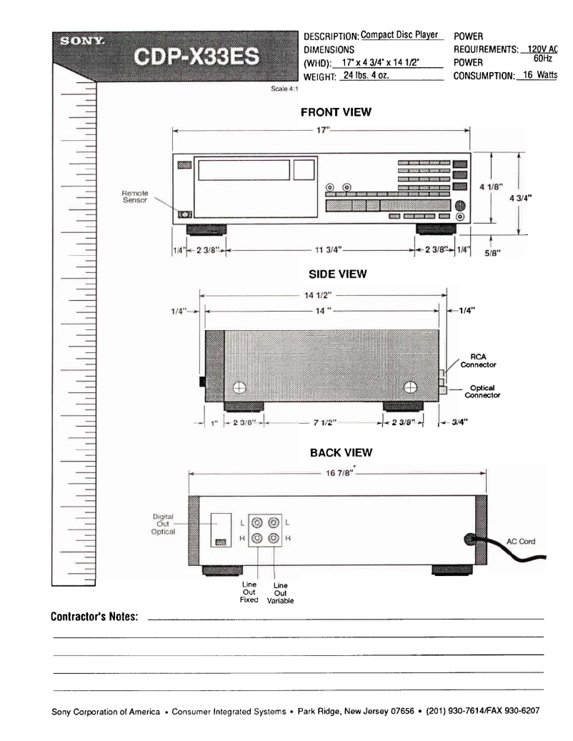 Página 1 del manual Guía de instalación Sony CDP-X33ES