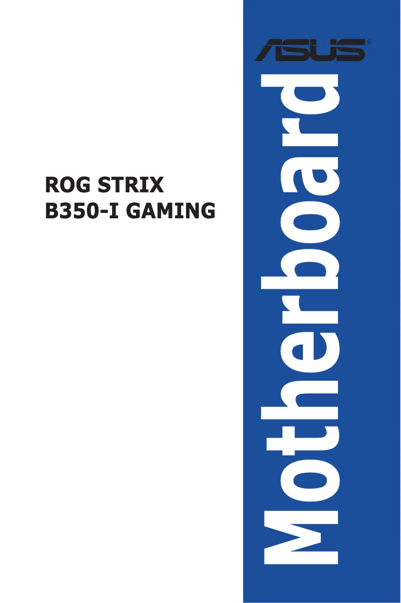 Page 1 de la notice Manuel utilisateur Asus ROG STRIX B350-I GAMING