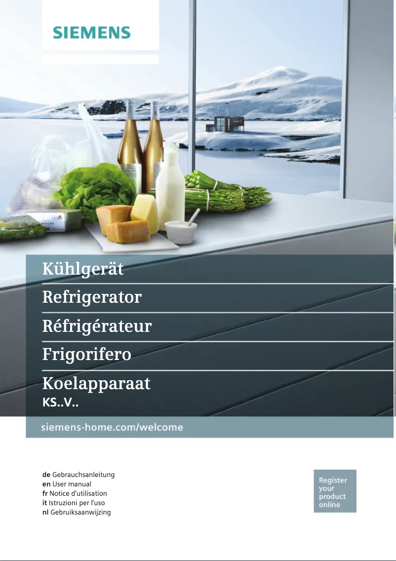 Page n°1 - Manuel utilisateur Siemens KS33VNW30