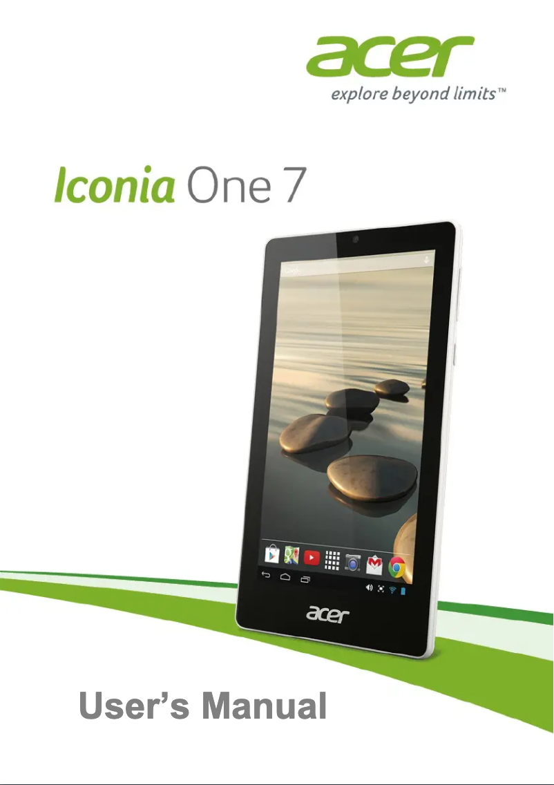 Page n°1 - Manuel utilisateur Acer Iconia One 7 B1-740
