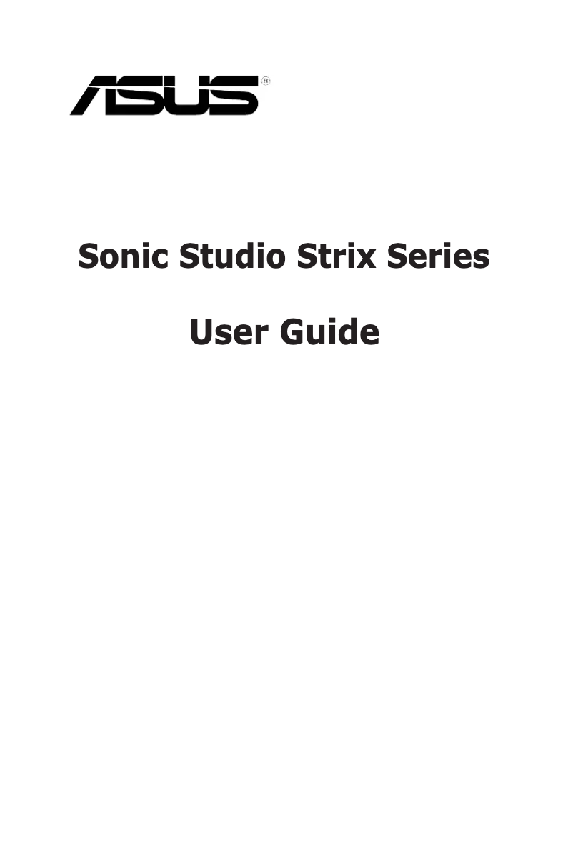 Page 1 de la notice Manuel utilisateur Asus Strix Raid DLX