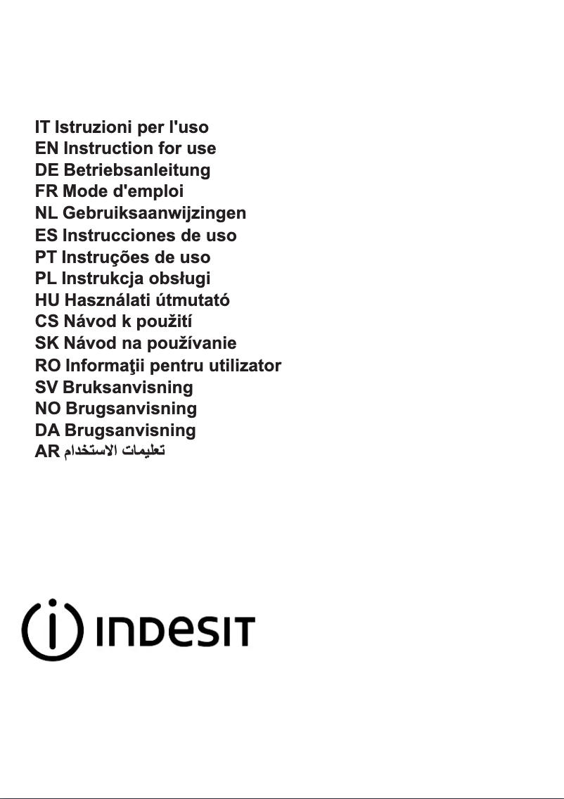 Page 1 de la notice Manuel utilisateur Indesit IHVP 83F LM K