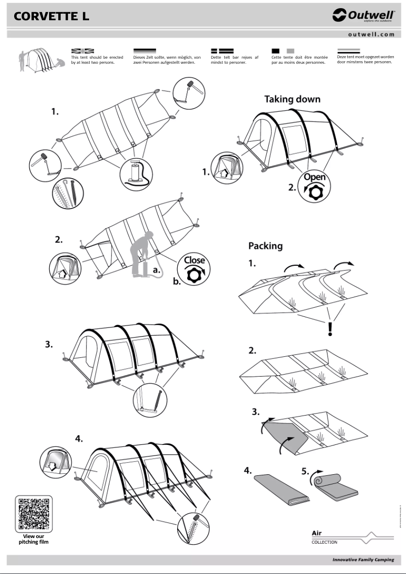 Página 1 del manual Manual de usuario Outwell Corvette L