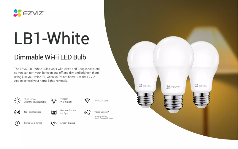 Page 1 de la notice Manuel utilisateur EZVIZ LB1-White