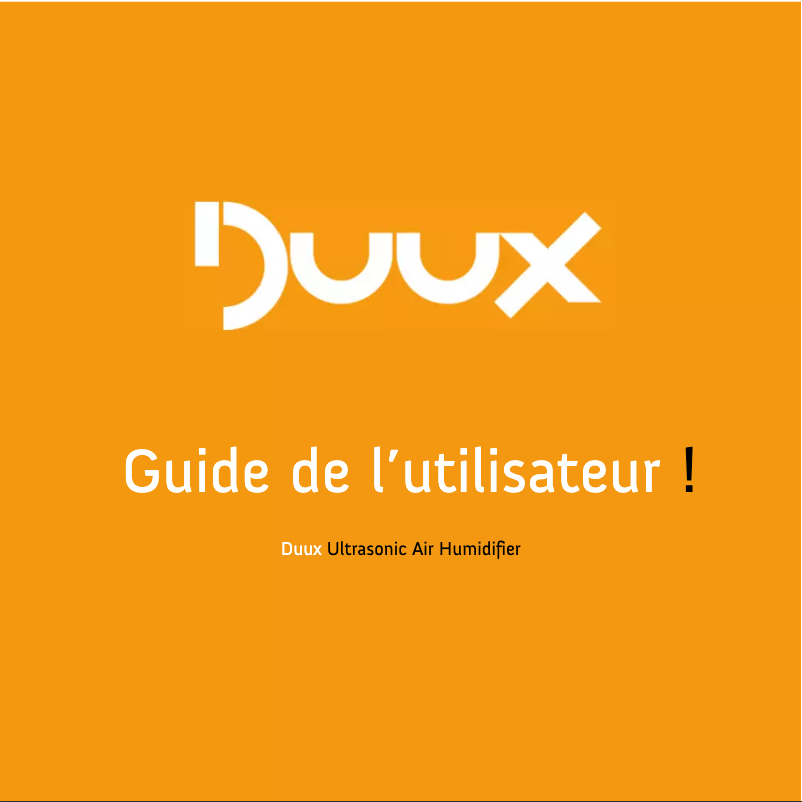 Page n°1 - Manuel utilisateur Duux Ultrasonic air humidifier