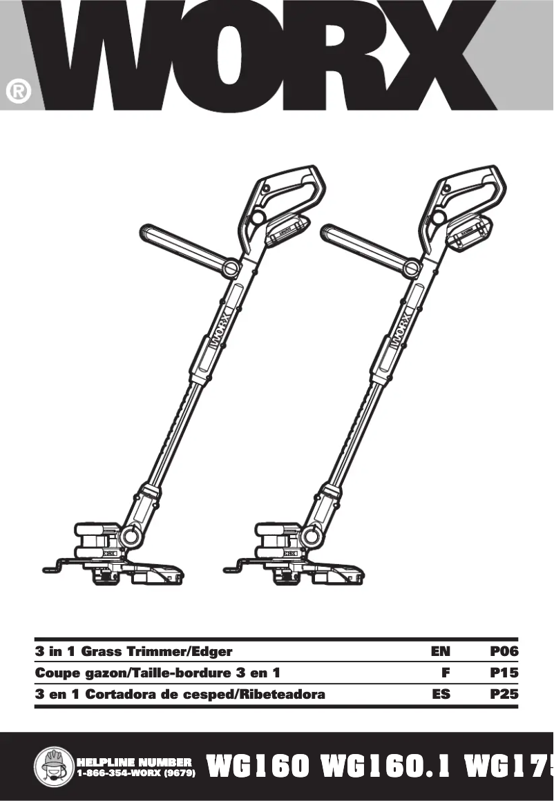 Page 1 de la notice Manuel utilisateur Worx WG160.1