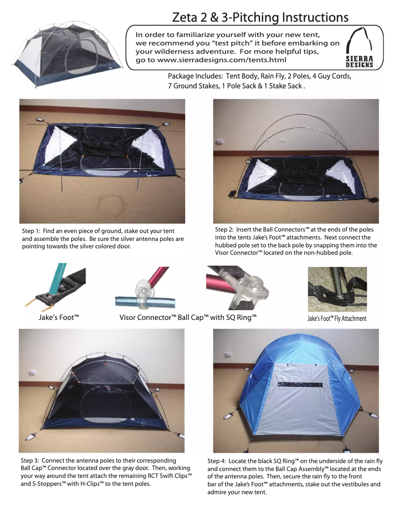 Página 1 del manual Manual de usuario Sierra Designs Zeta 2