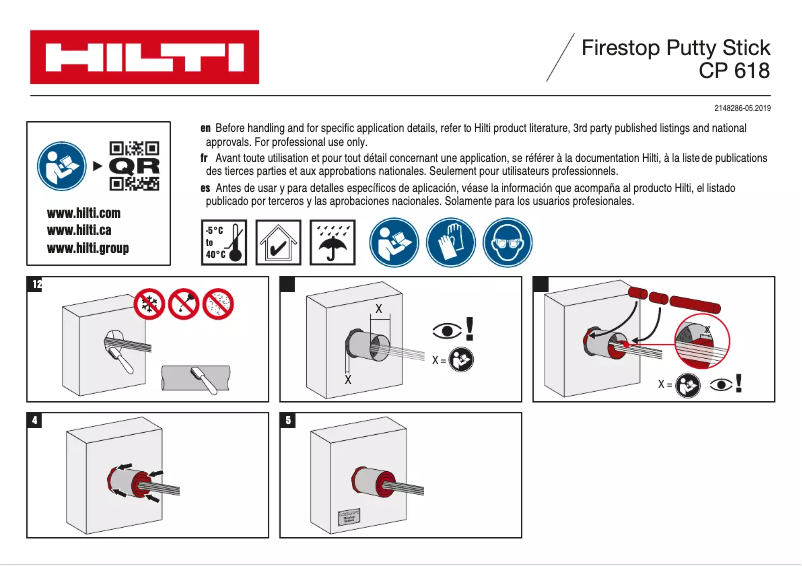 Página 1 del manual Manual de usuario Hilti CP 618