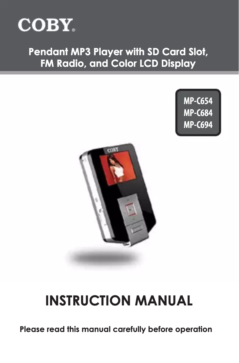 Página 1 del manual Manual de usuario Coby MP-C694