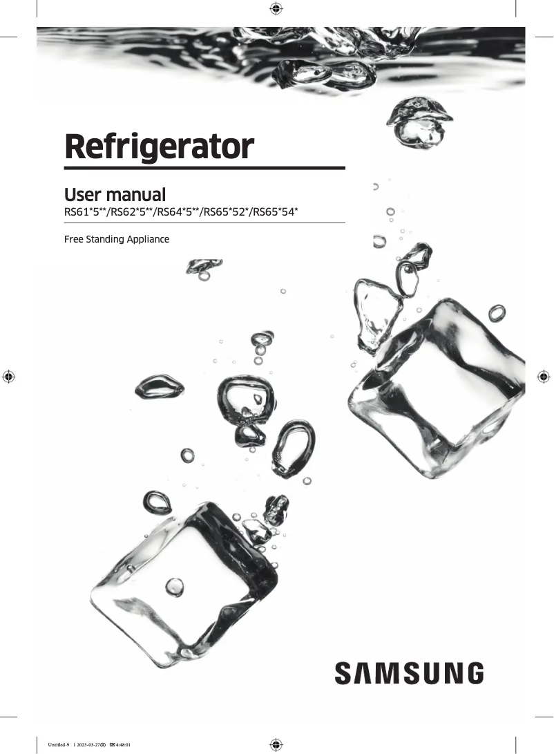 Image de la première page du manuel de l'appareil RS62R5001M9
