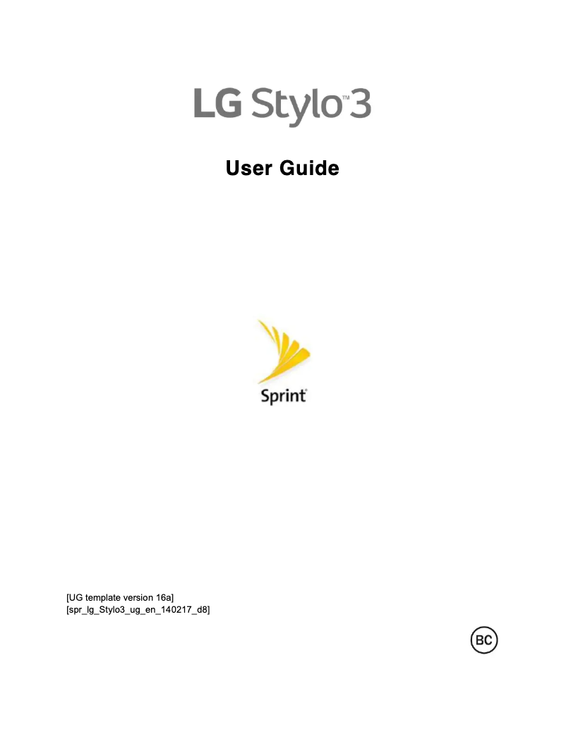Page 1 de la notice Manuel utilisateur LG Stylo 3
