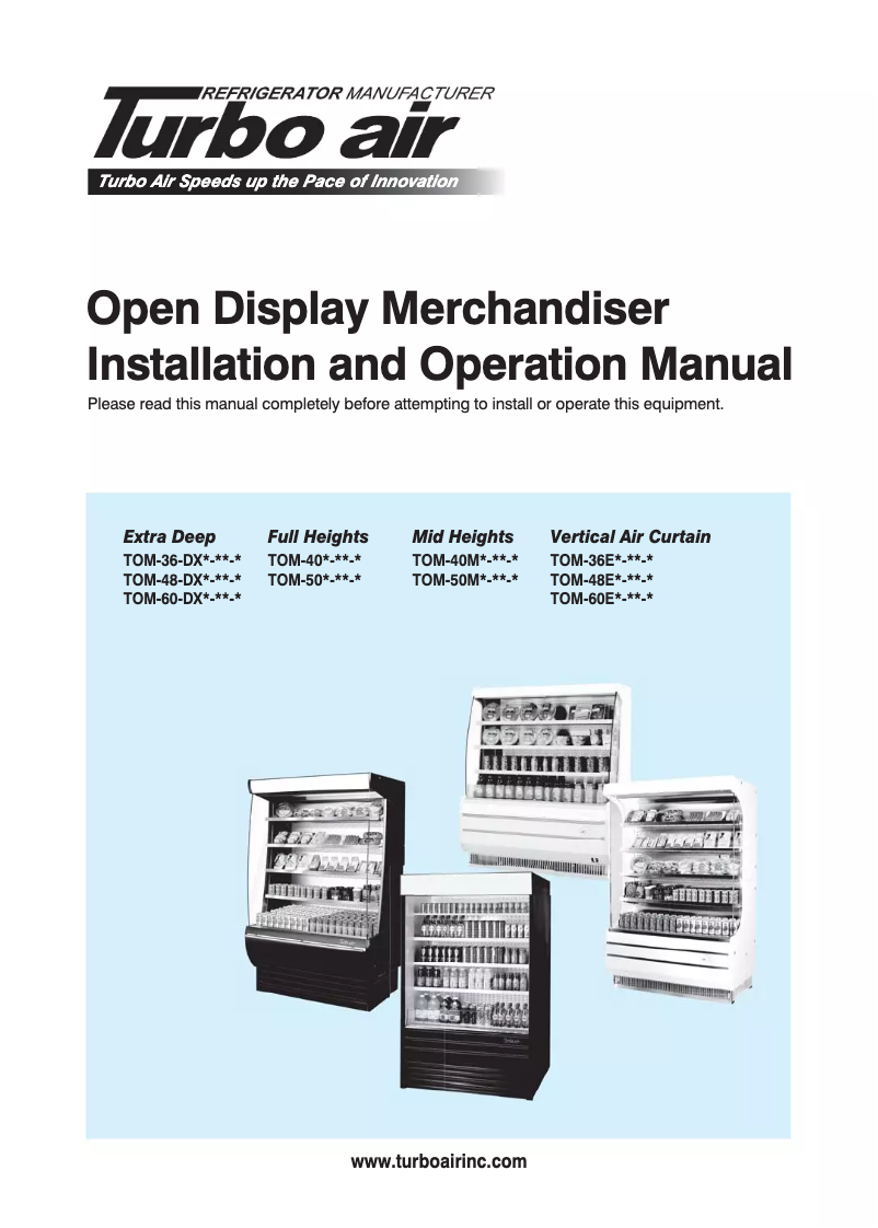 Image de la première page du manuel de l'appareil TOM-60-DX