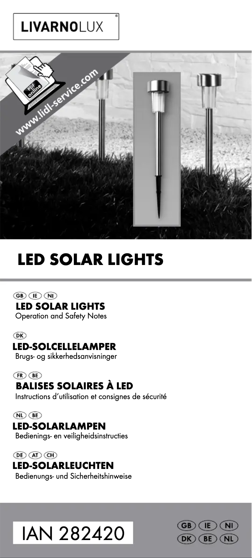 Page n°1 - Manuel utilisateur Livarno Lux IAN 282420
