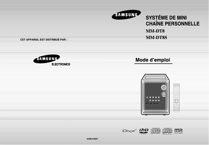Page 1 de la notice Manuel utilisateur Samsung MM-DT8