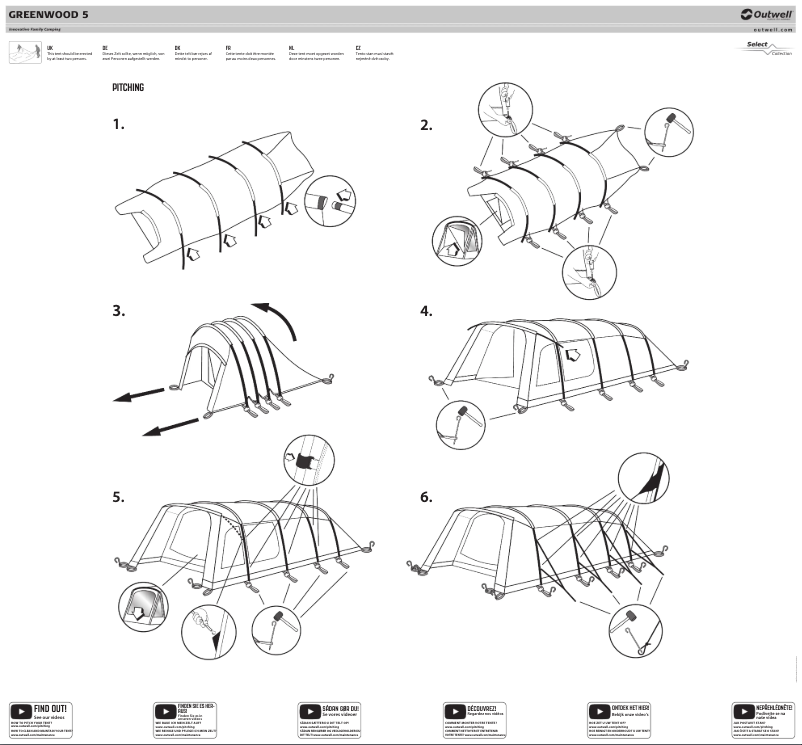 Page 1 de la notice Guide d'installation Outwell Greenwood 5