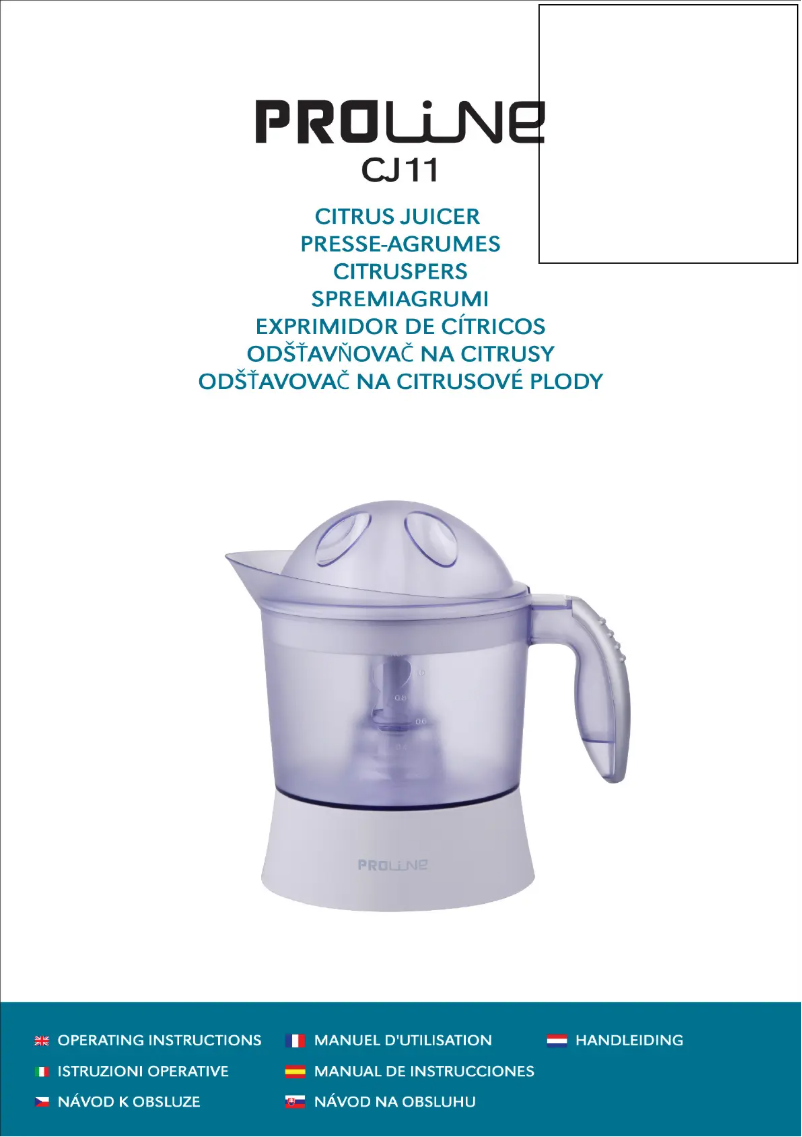 Image de la première page du manuel de l'appareil CJ11