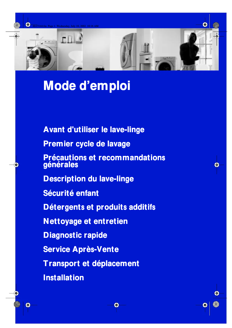 Image de la première page du manuel de l'appareil WAB 8795