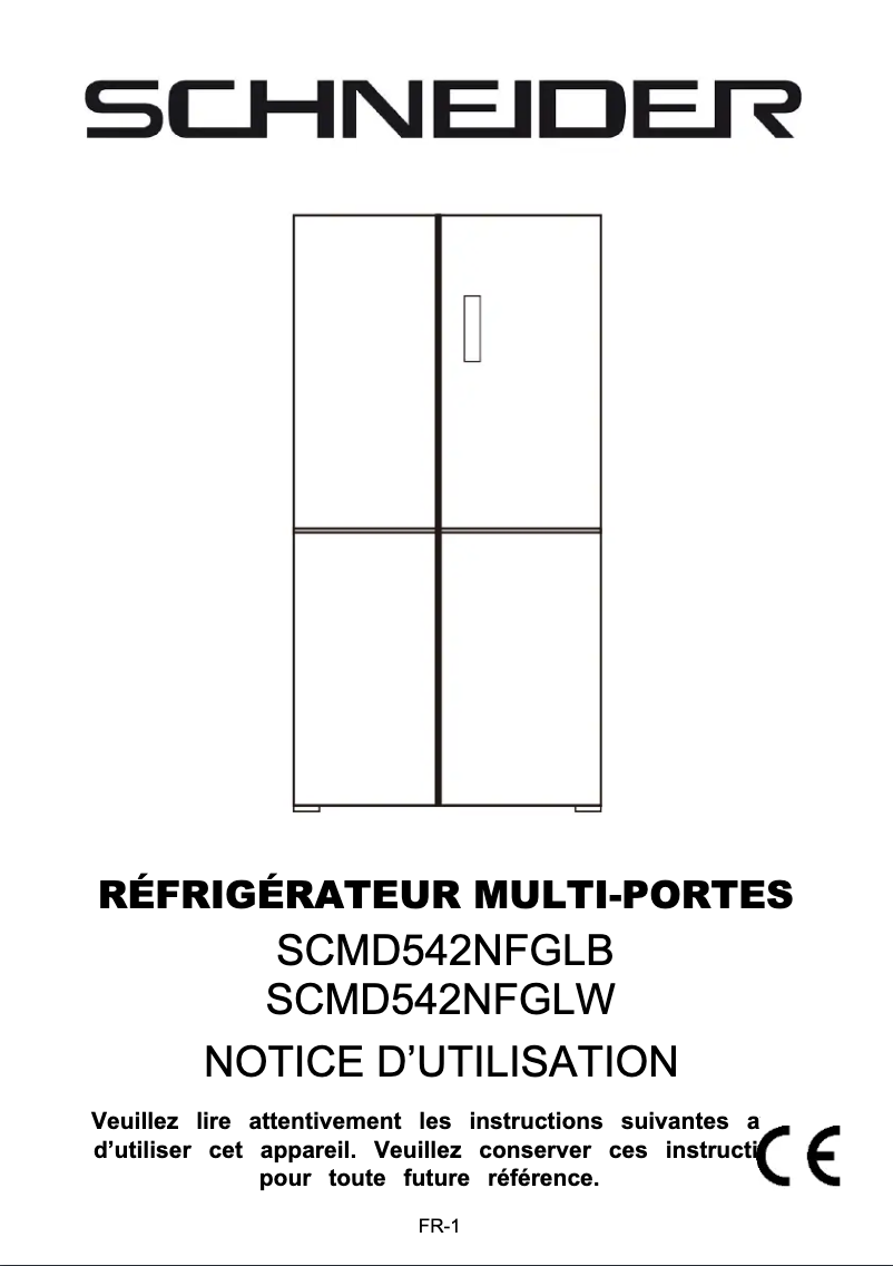 Page 1 de la notice Manuel utilisateur Schneider SCMD542NFGLB