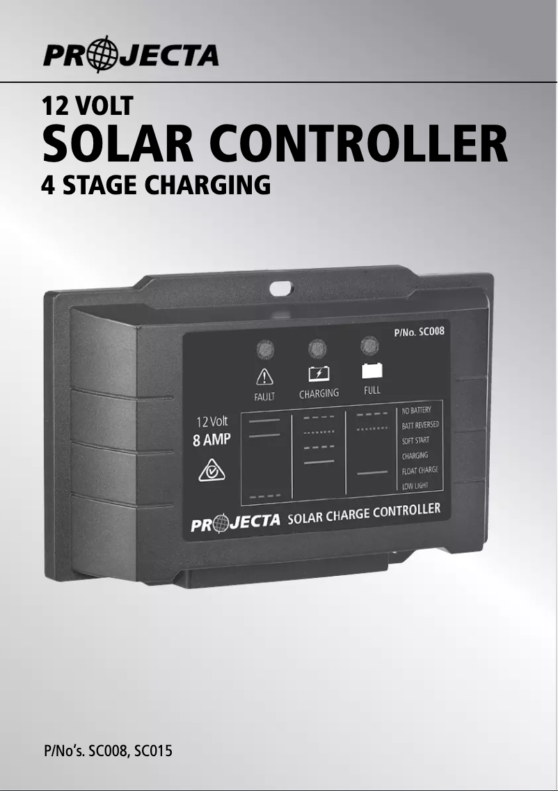 Page 1 de la notice Manuel utilisateur Projecta SC015