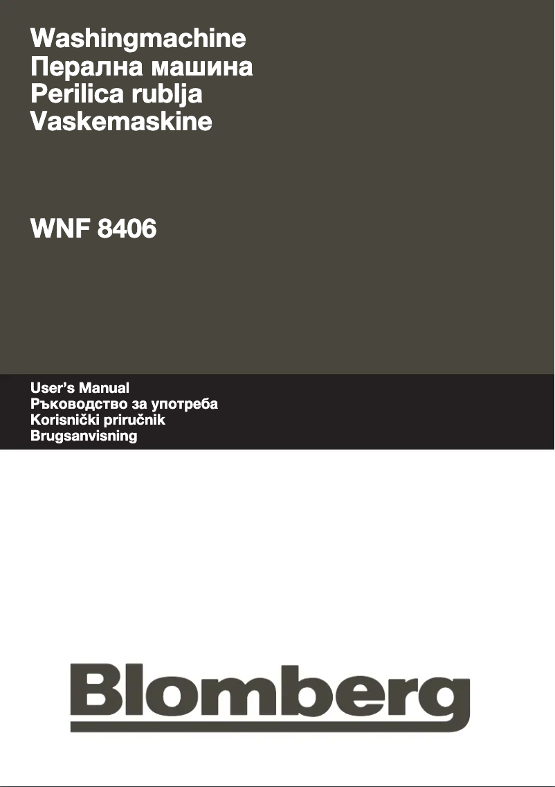Image de la première page du manuel de l'appareil WNF 8406