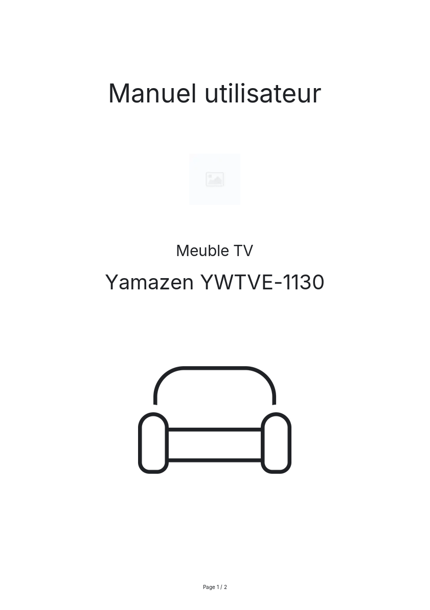 Page n°1 - Manuel utilisateur Yamazen YWTVE-1130